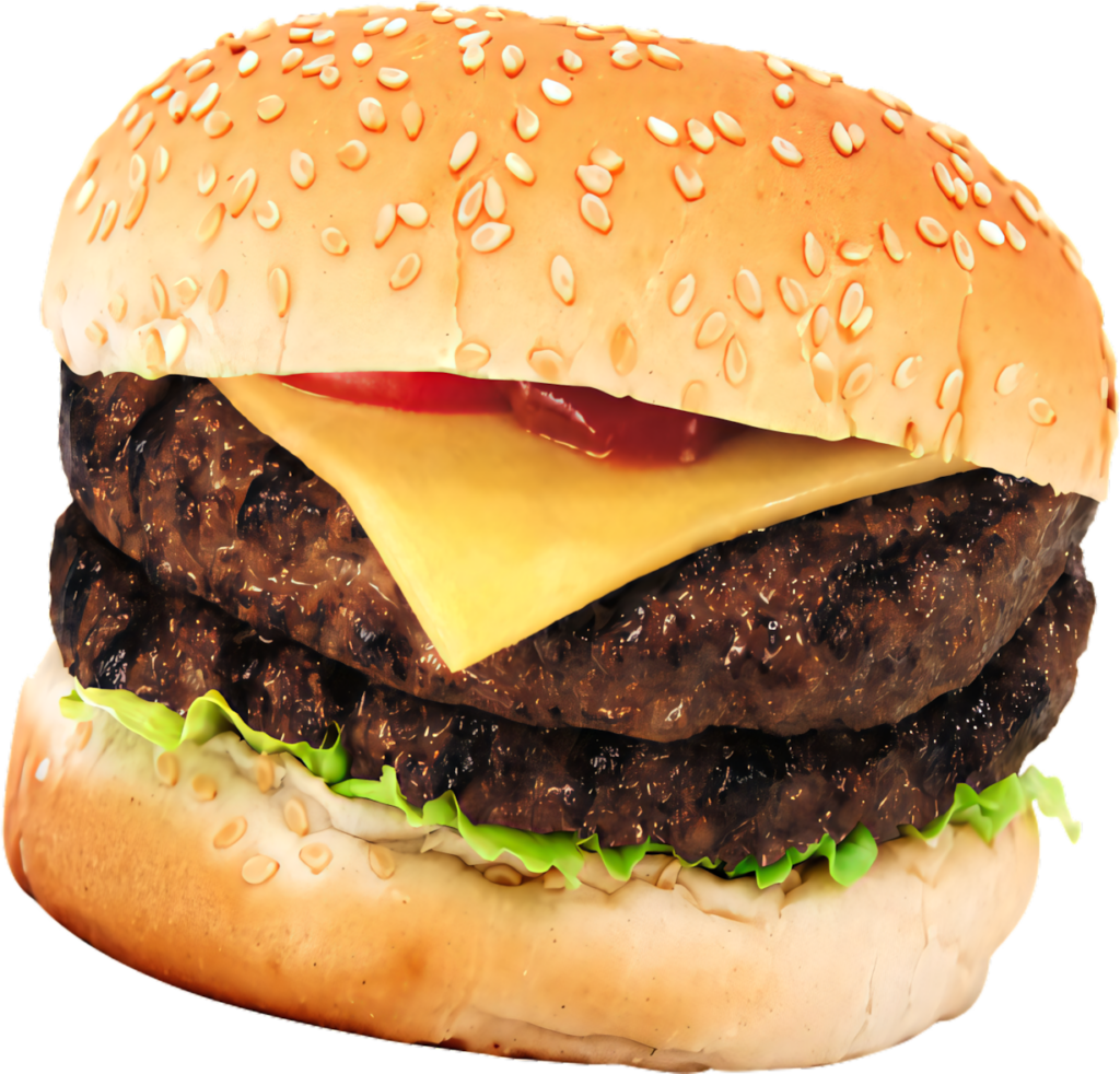 Classic Cheeseburger Wallpaper: Juicy Beef, Cheese & Fresh Lettuce