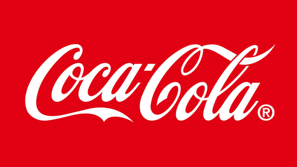 Coca Cola wallpaper with iconic white script logo on vibrant red background in high resolution