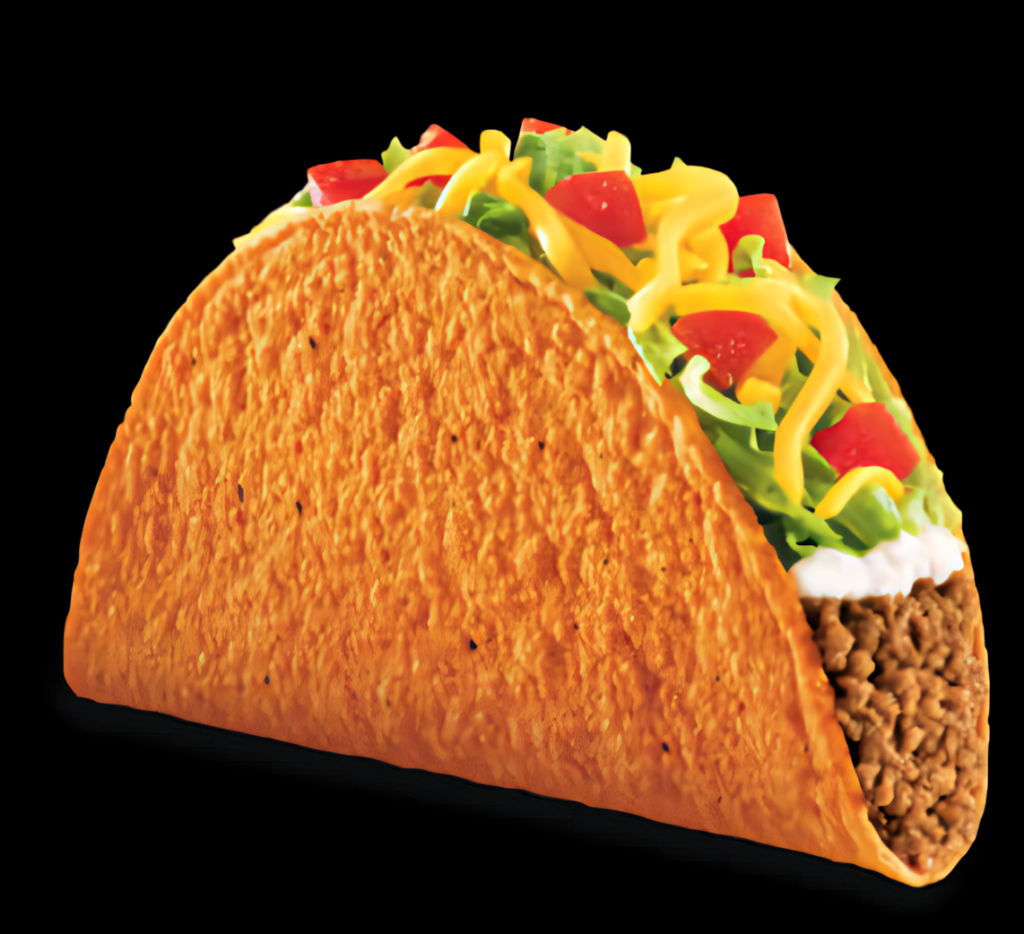 Classic Crispy Taco Wallpaper: Ground Beef, Lettuce & Cheese Delight