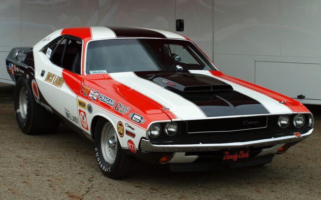 Classic Dodge Challenger Rat Rod Wallpaper: Bold Muscle Car Design