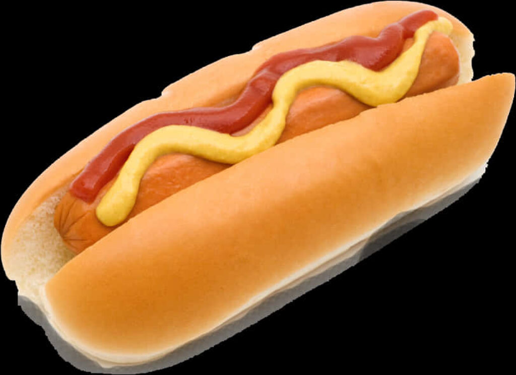 Classic Hot Dog with Ketchup & Mustard - Timeless Snack Wallpaper
