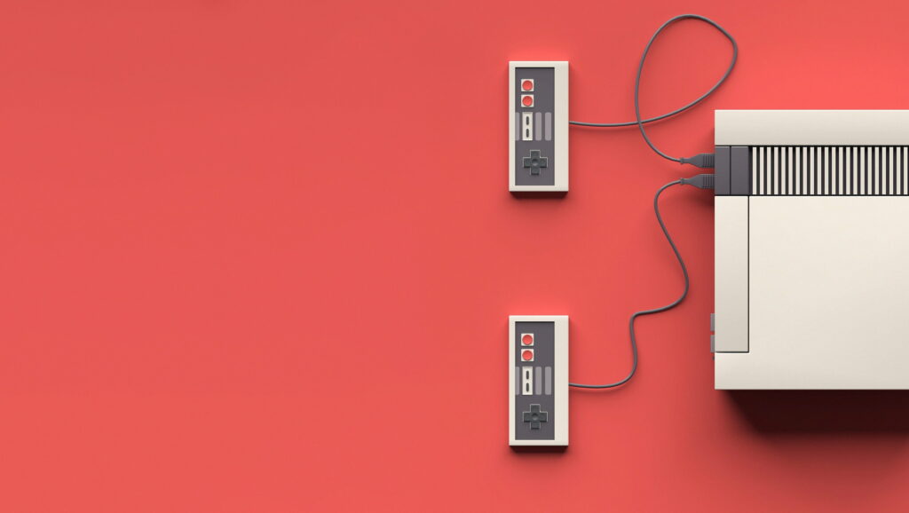 Nostalgic Nintendo: Reviving the Console Controllers in QHD Wallpaper