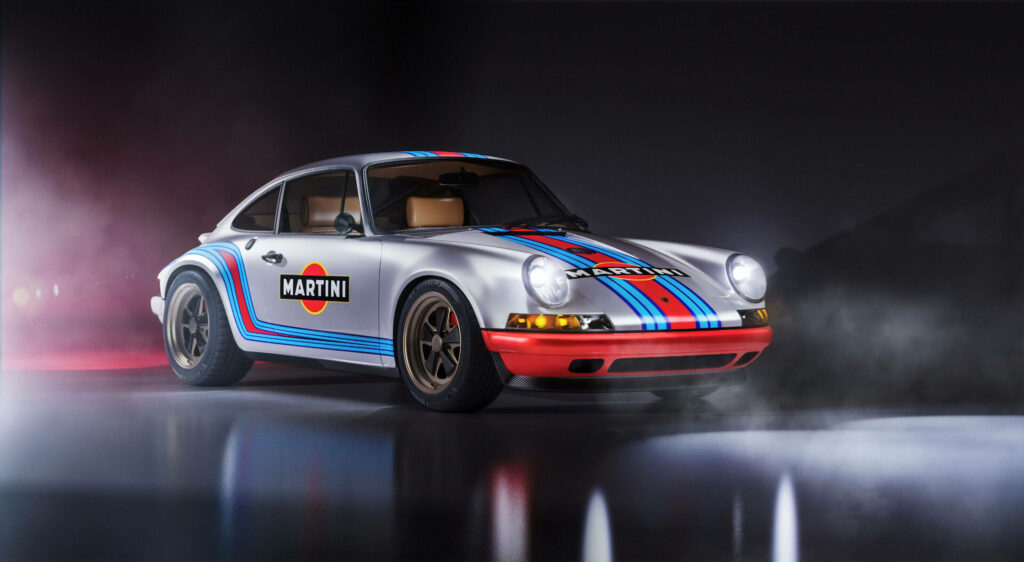 Classic Porsche 911 Martini Racing Wallpaper - Vintage Automotive Style