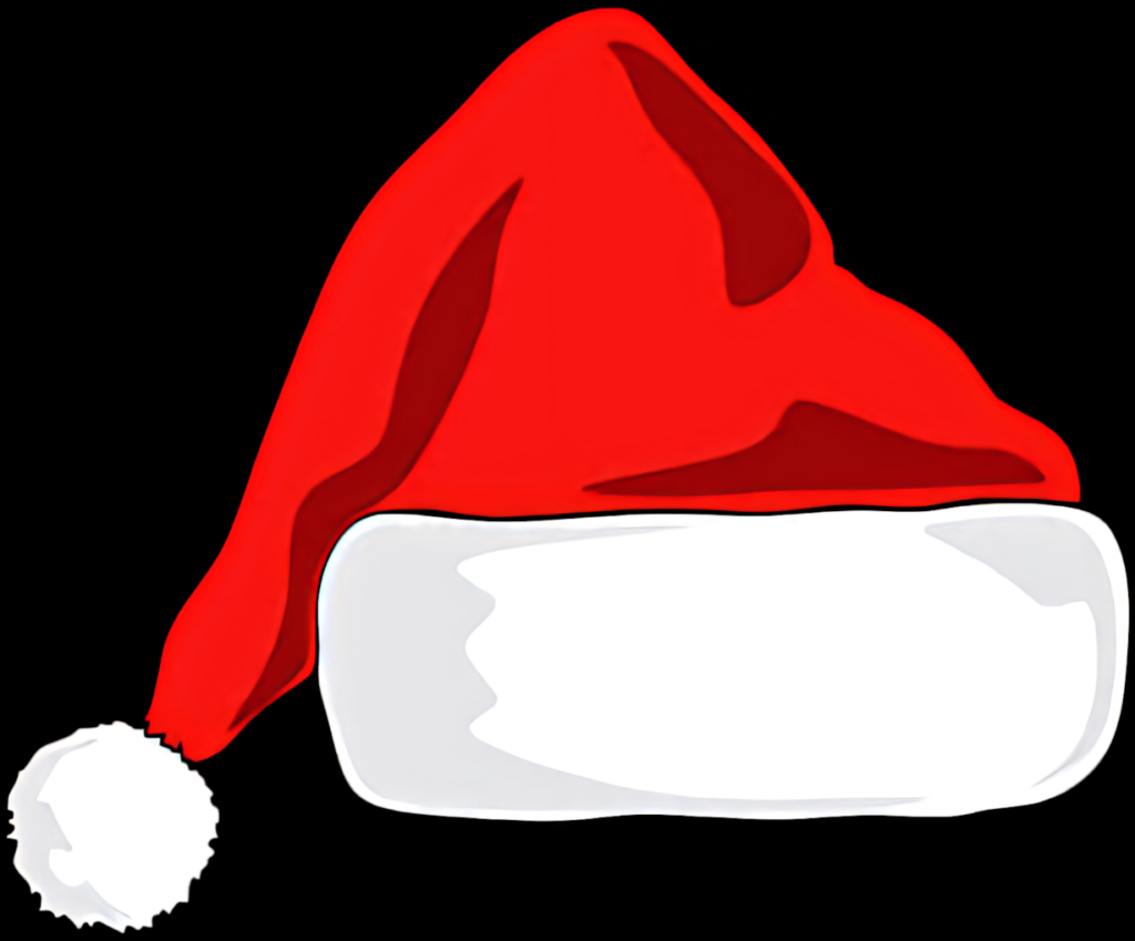 Classic Red Christmas Hat Vector Illustration for Festive Designs Wallpaper