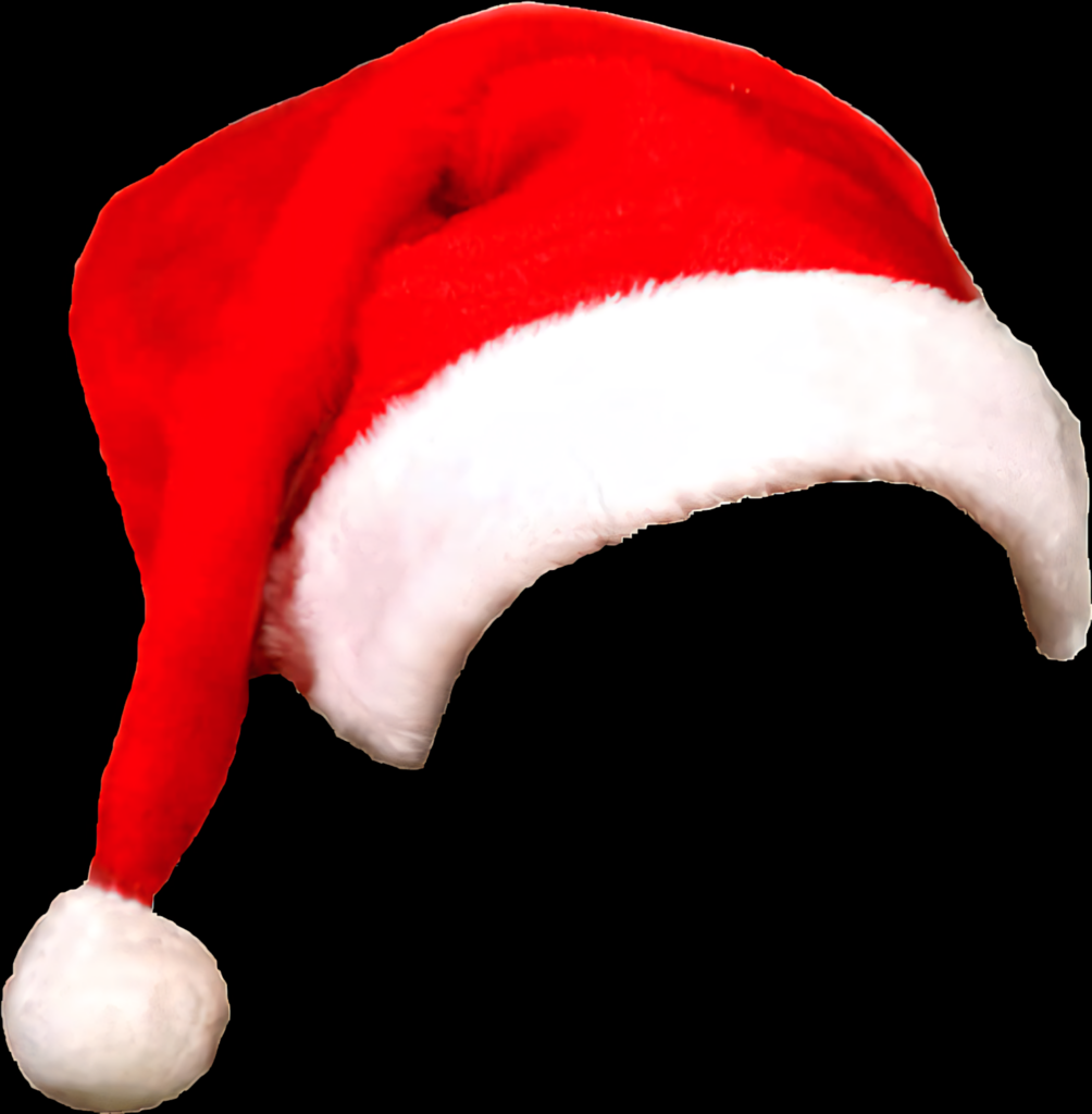 Classic Red Santa Hat Wallpaper with Transparent Background