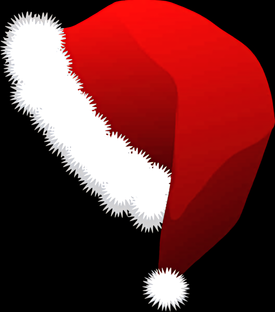 Festive Santa Hat Wallpaper: Classic Red with Fluffy Trim & Pom-Pom