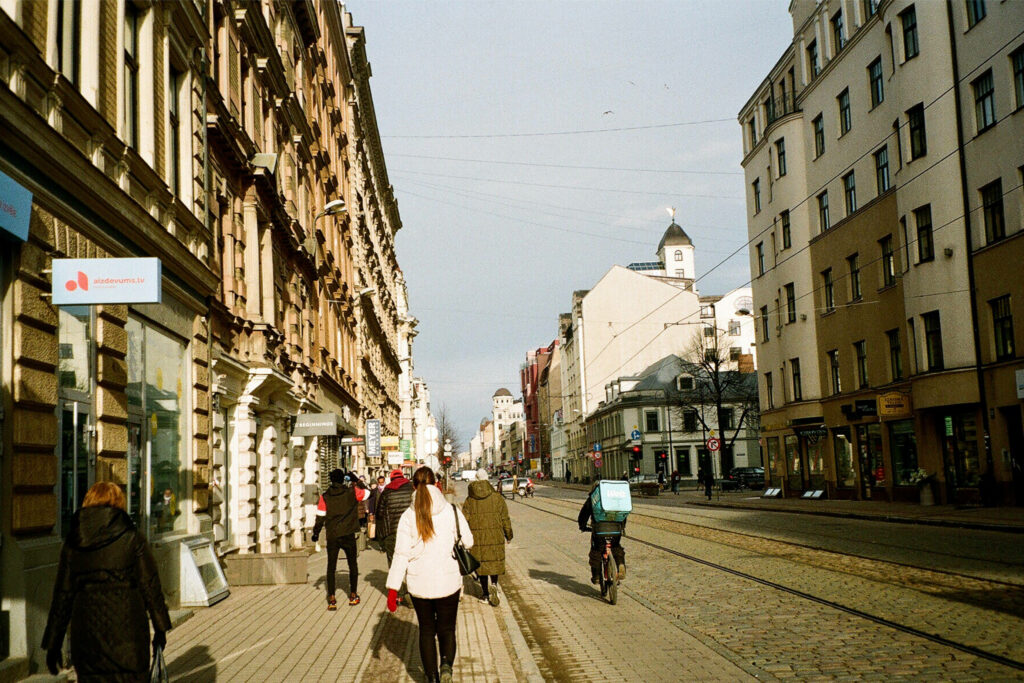 Riga Street Wallpaper: Classic European Architecture & Serene Atmosphere