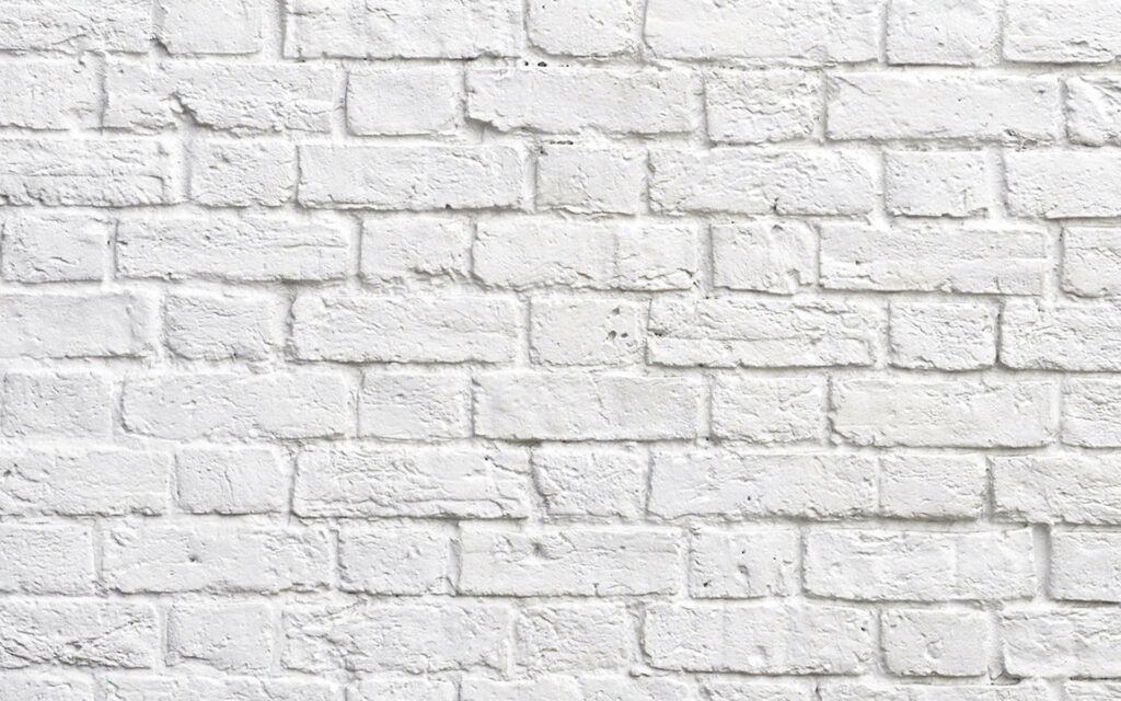 White Painted Stone Wall: A Classic Beauty in Matte Finish Wallpaper