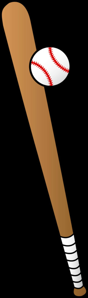 Classic Wooden Baseball Bat & White Baseball Wallpaper Design