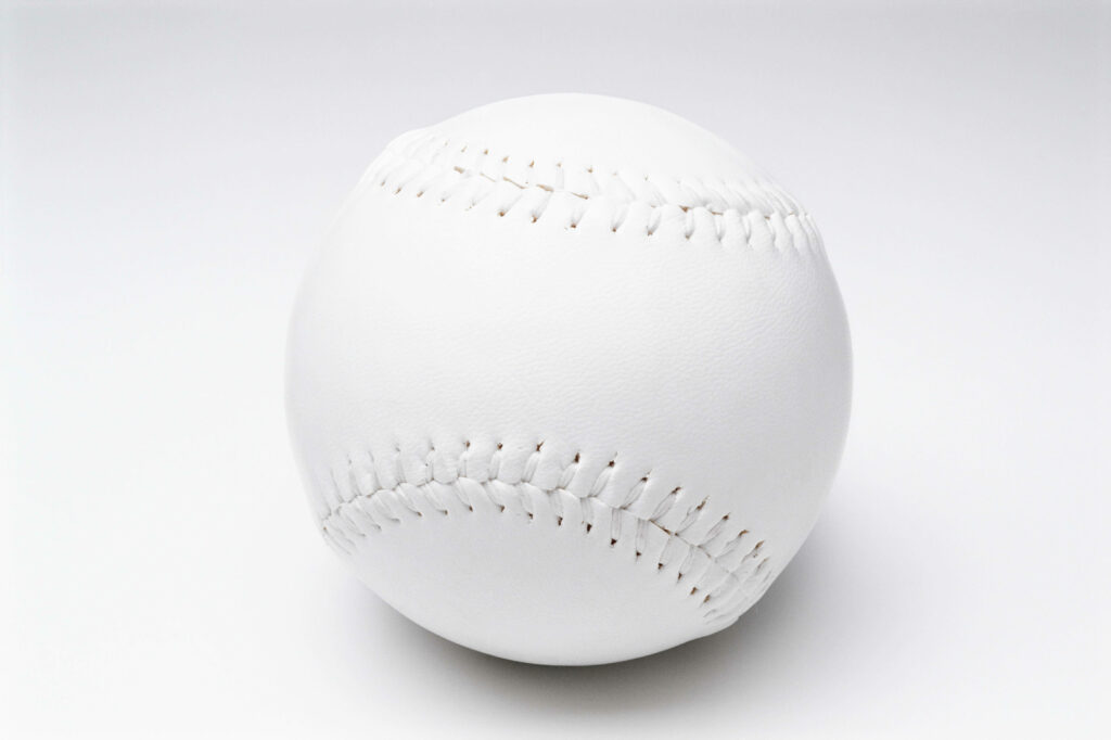 Clean and Classic: A Stunning Plain White Baseball Wall Art on a White Background Wallpaper