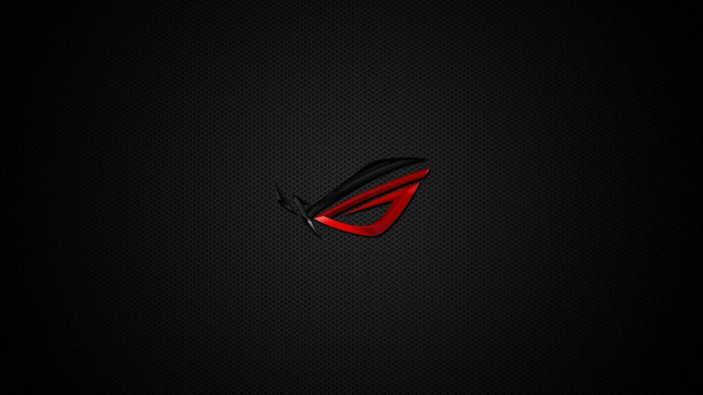 Streamlined Power: Minimalist Asus ROG Takes Center Stage on Black Wallpaper