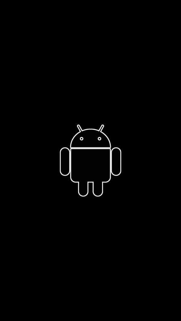 Minimalist Marvel: Simple Android Logo on Amoled HD Wallpaper
