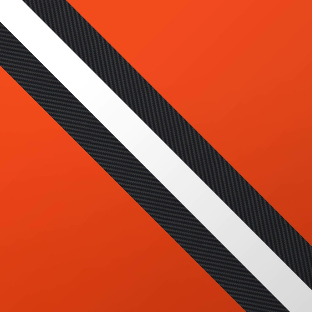 Cleveland Browns Stripes Wallpaper with bold orange background and diagonal white and black stripes