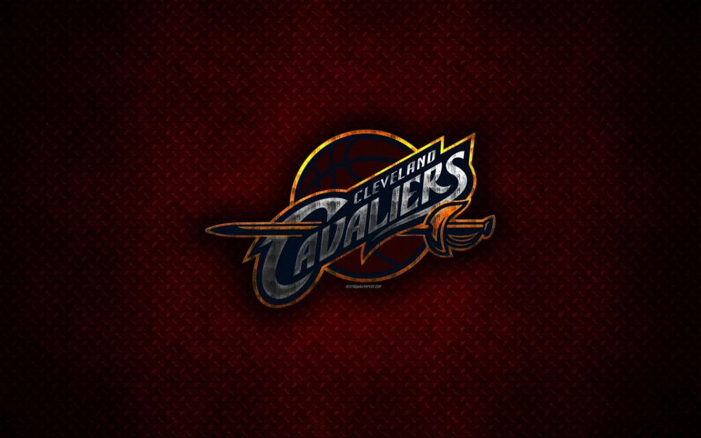 Cleveland Cavaliers logo wallpaper dark textured deep red background bold NBA team design