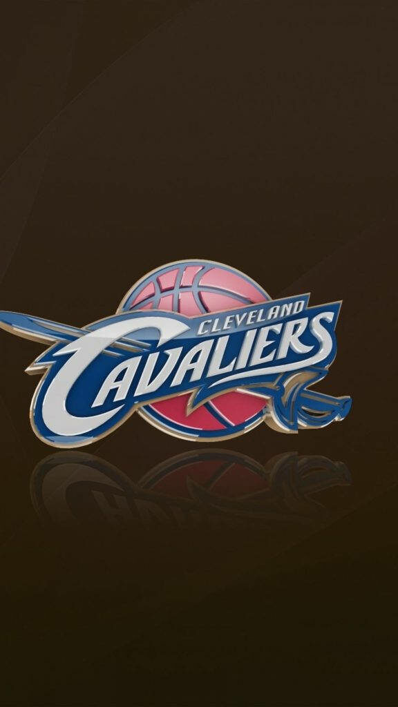 Cleveland Cavaliers team logo wallpaper on dark background NBA iPhone sports design
