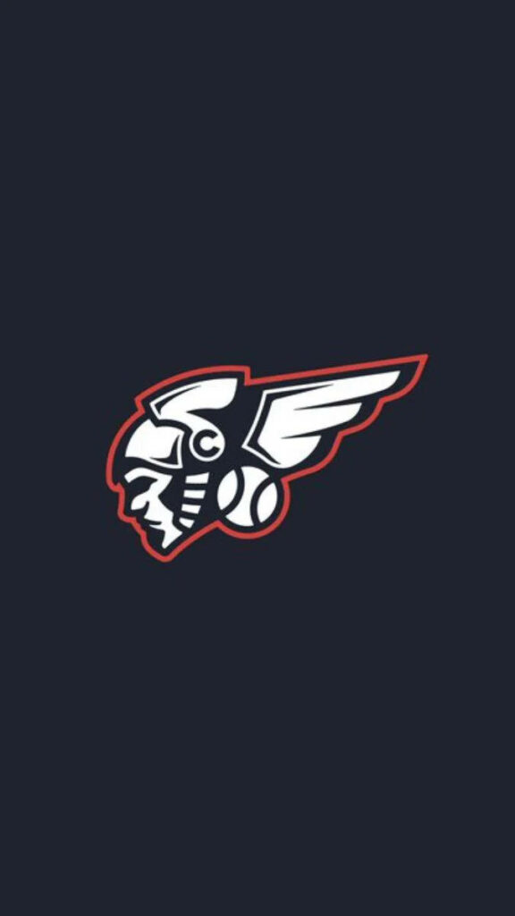 Cleveland Guardians logo wallpaper black theme white red guardian head winged helmet background