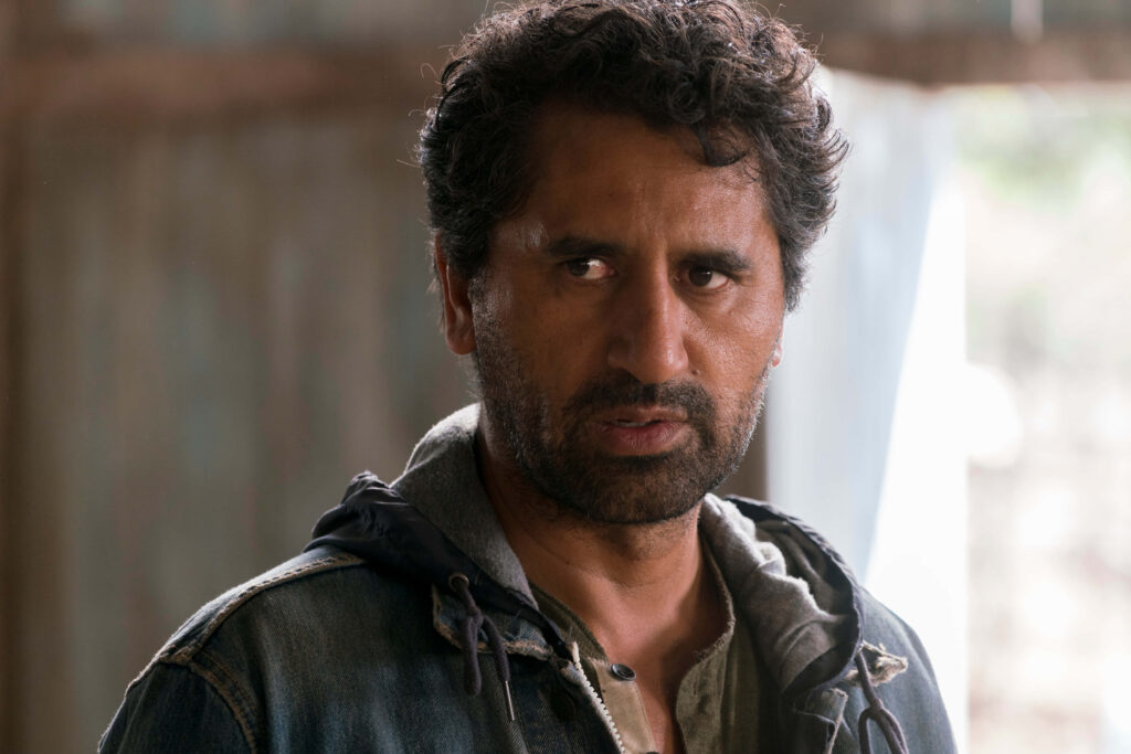 Cliff Curtis intense thoughtful expression rustic background rugged denim jacket wallpaper