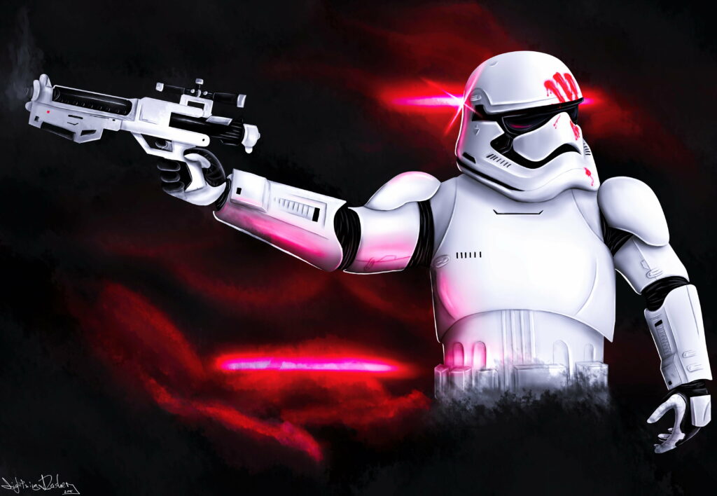 The Exceptional Artistry of a Clone Trooper: Unleashing the Force within in this Star Wars Inspired 4K Wallpaper