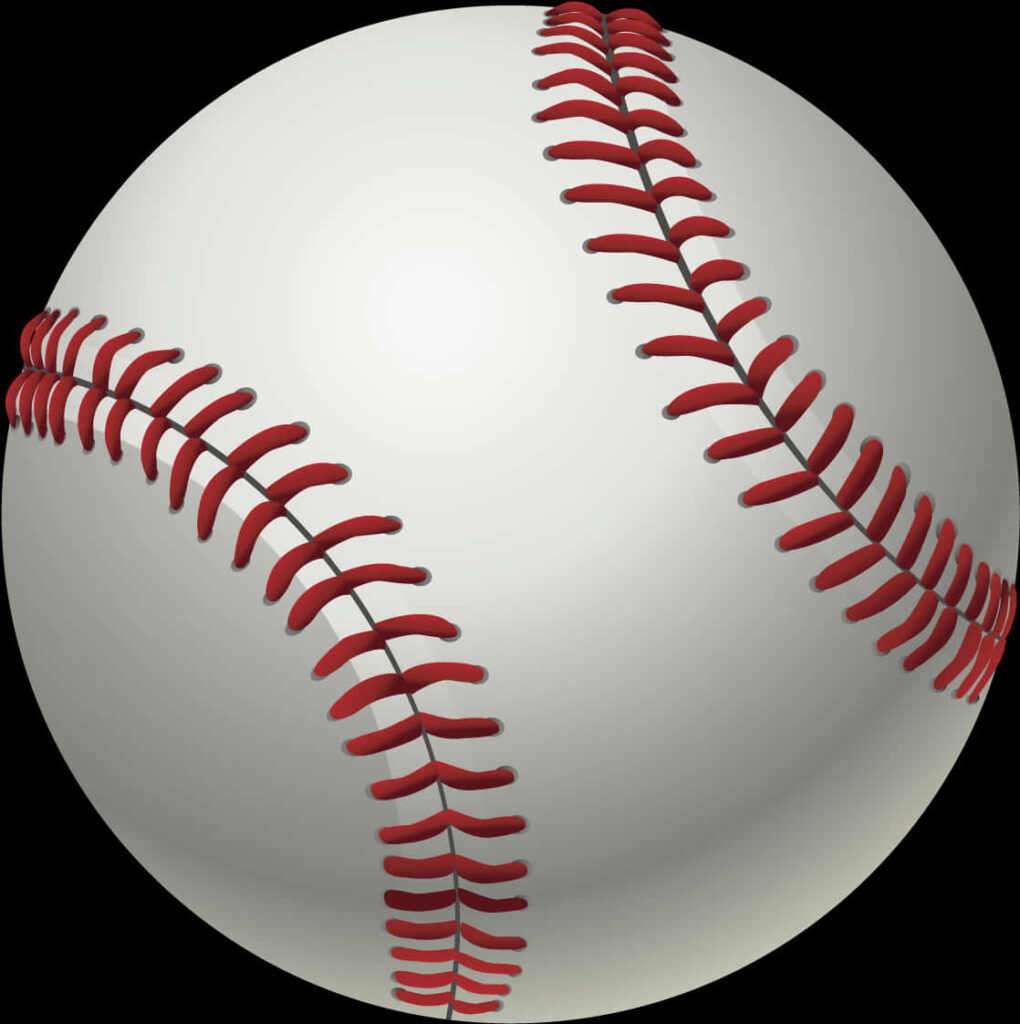 Baseball Close-Up: Red Stitching on White Wallpaper Background