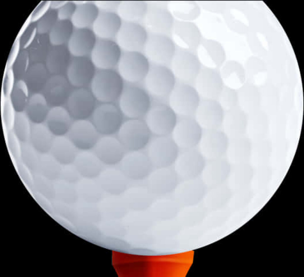 Close-Up Golf Ball on Orange Tee - High-Res Texture Wallpaper