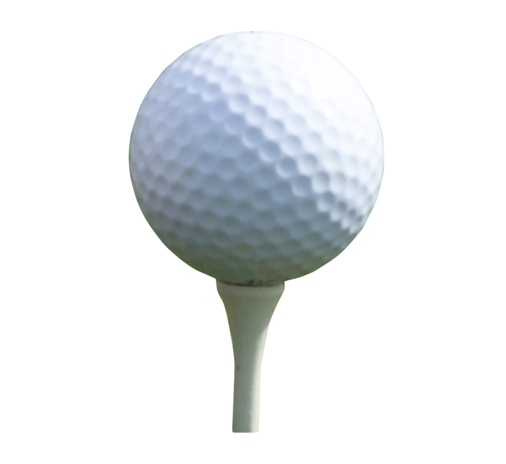 Textured Golf Ball on Tee: Close-Up Shot Wallpaper Background