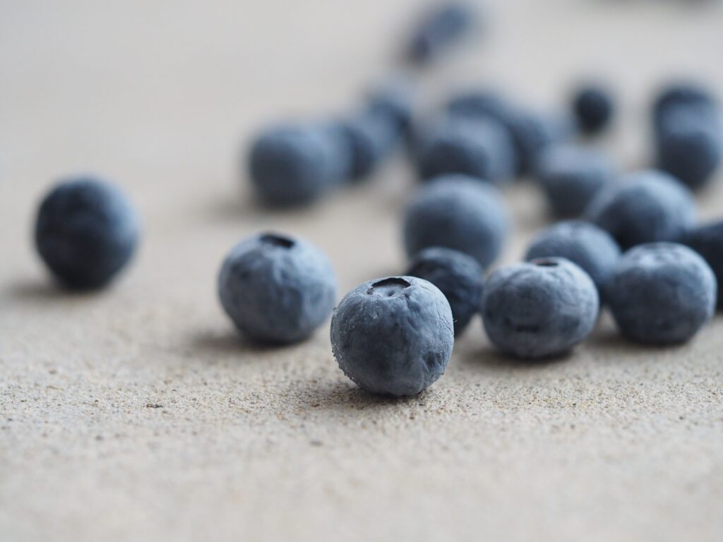 Fresh Blueberries Macro: Vibrant Textures for Wallpaper Background