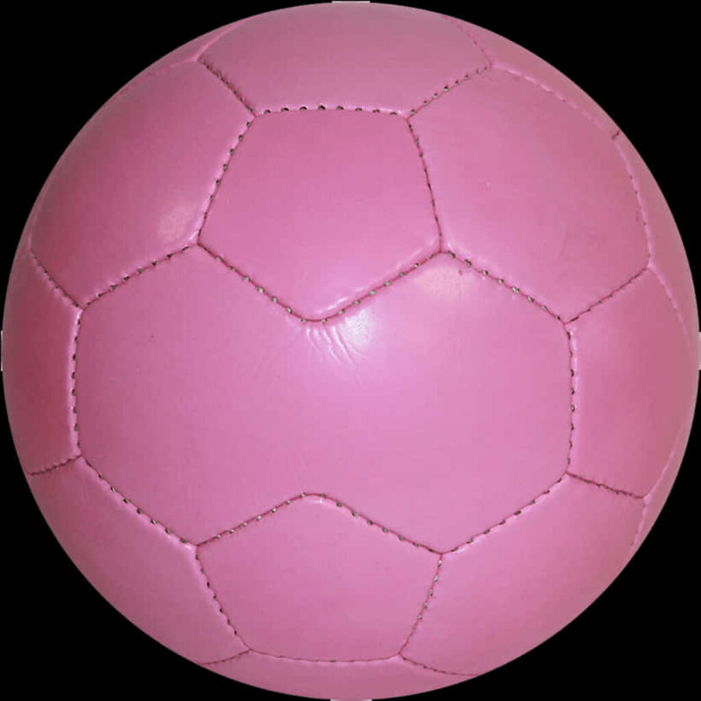 Close-Up Pink Soccer Ball: Stitched Pattern & Smooth Surface Wallpaper