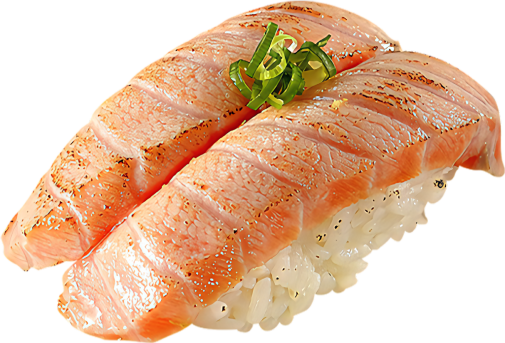 Fresh Salmon Nigiri Sushi Close-Up | Tasty Wallpaper Background