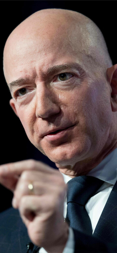 Jeff Bezos Close-Up Wallpaper: Professional Focused Expression Background
