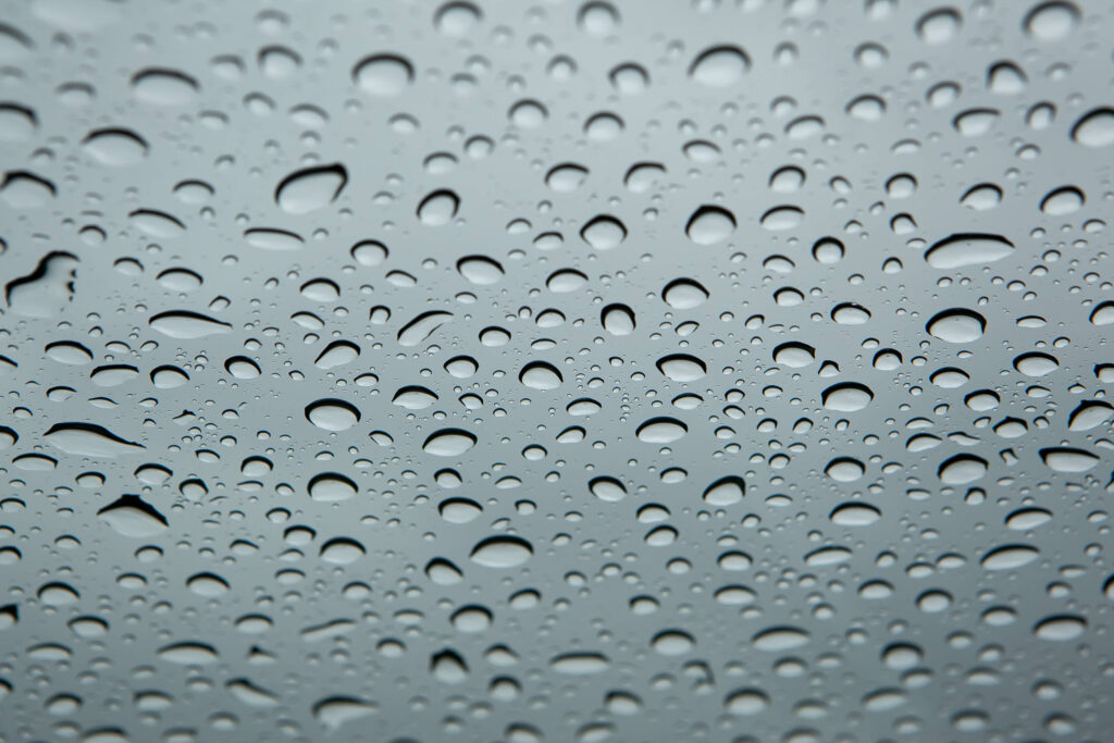 Close-Up Water Droplets on Glass - Intricate Wallpaper Background