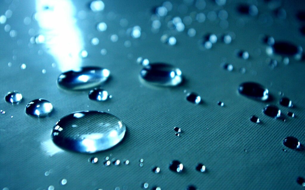 Close-Up of Water Droplets: Glossy Dew Drops Wallpaper Background