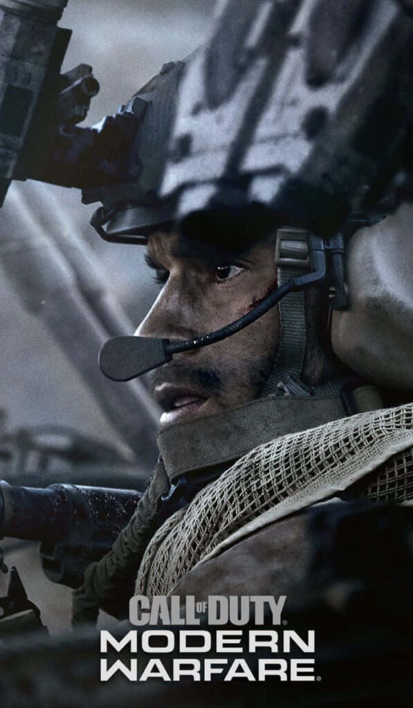 Digital Warrior: Capturing the Essence of Call of Duty Modern Warfare on an iPhone Wallpaper