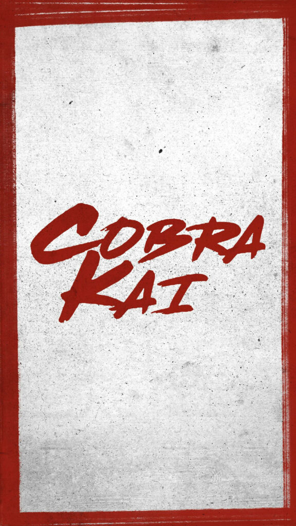 Cobra Kai Phone Wallpaper: Bold Red & White Design for Fans