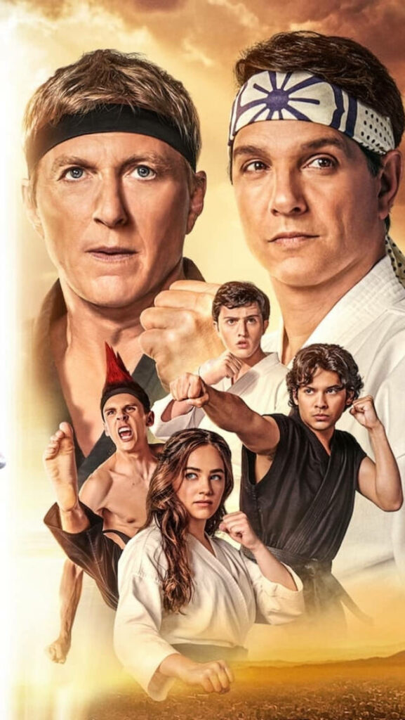 Dynamic Cobra Kai Wallpaper: Iconic Characters in Action Poses