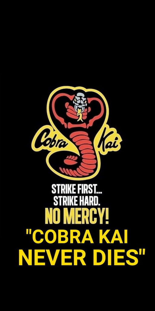 Cobra Kai iPhone XR Wallpaper: Bold Cobra Logo & Iconic Slogans