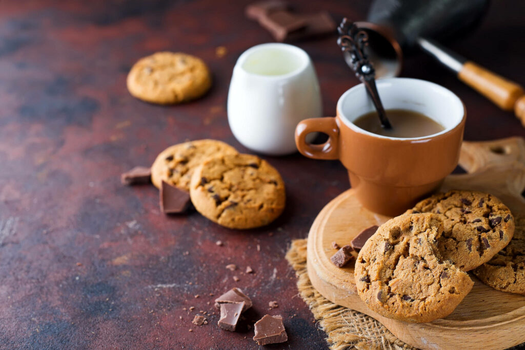 Coffee Cravings: Indulgent Cookies and Chocolate Temptations Wallpaper
