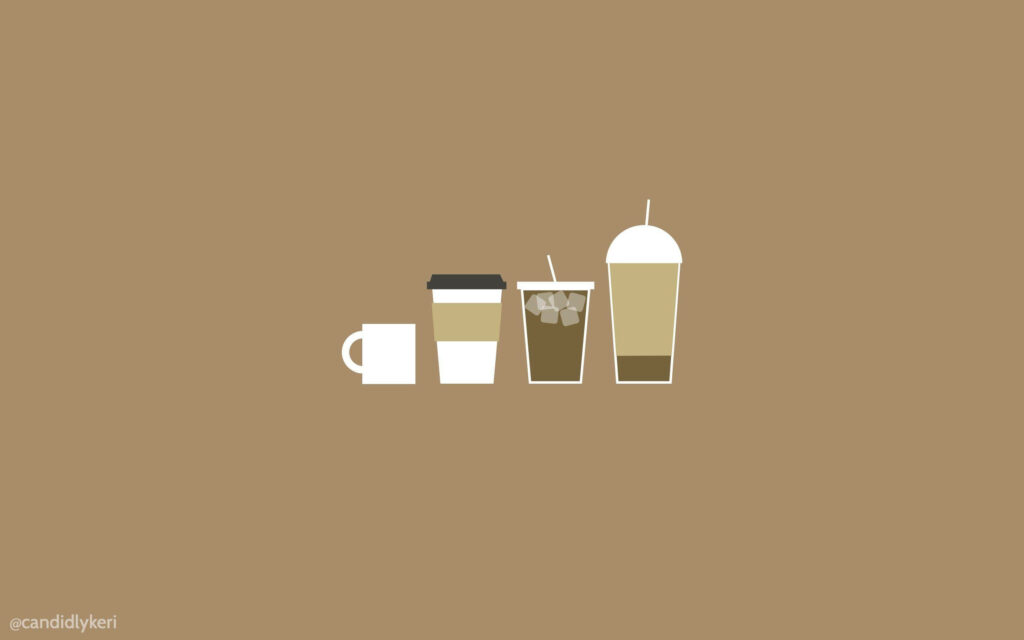 Caffeine Indulgence: A Beige Aesthetic Journey for Coffee Lovers - Laptop Background Delight Wallpaper