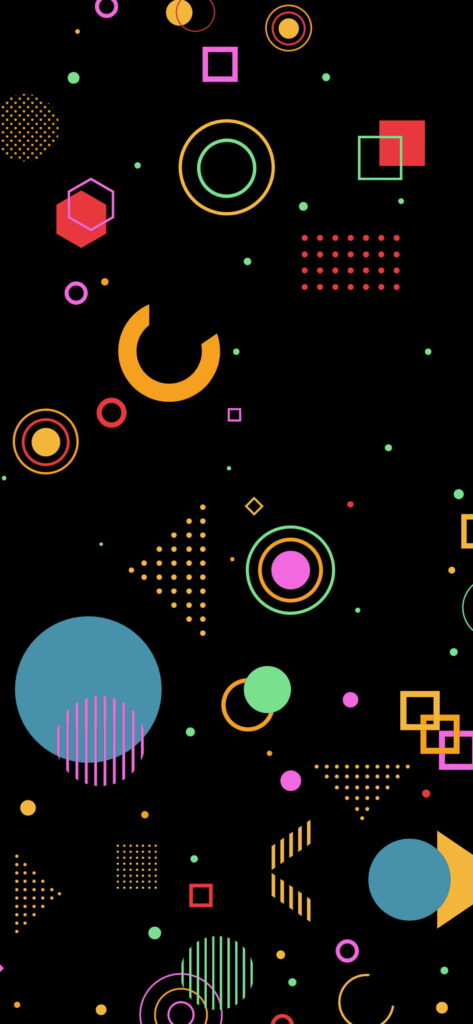 Synchronized Chromatic Delight: Captivating Amoled Artistry for Minimalist HD Phone Wallpaper