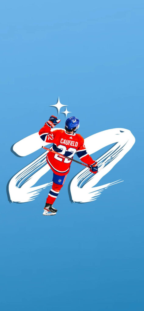 Cole Caufield Montreal Canadiens Number 22 Wallpaper: Dynamic Design
