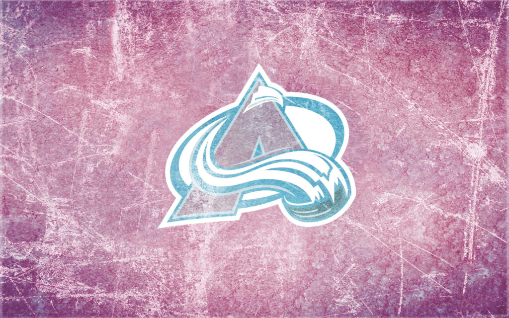 Colorado Avalanche emblem on textured icy background dynamic hockey team wallpaper