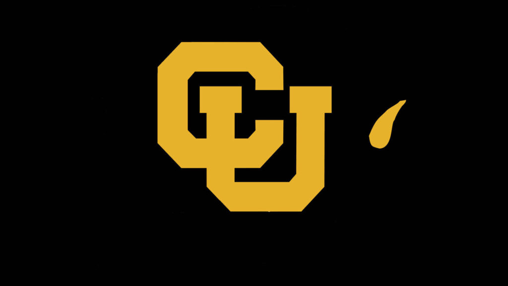 Colorado Buffaloes gold logo on black background collegiate wallpaper minimalist design