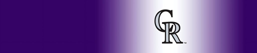 Colorado Rockies logo on gradient purple to white background wallpaper showcasing team colors