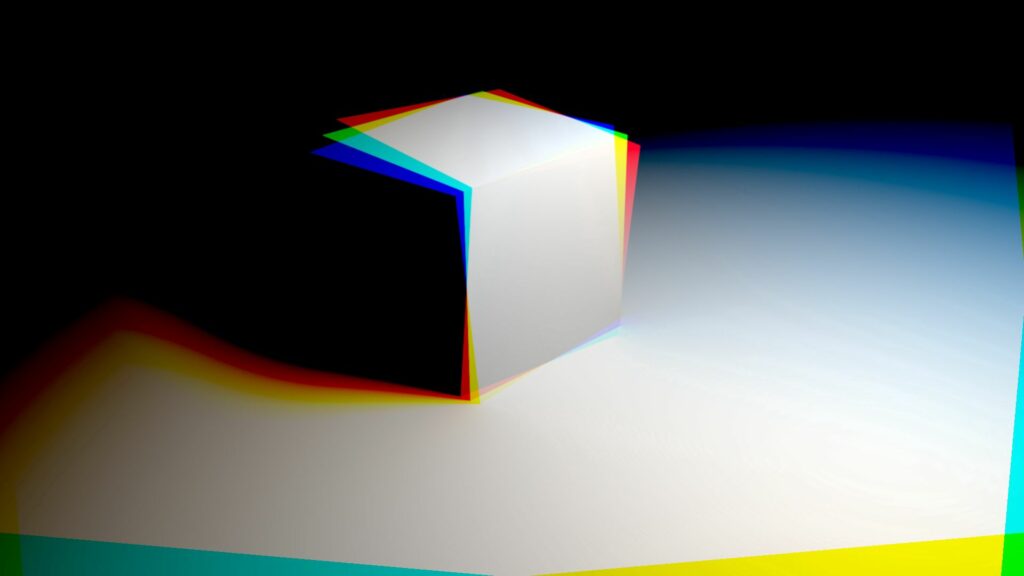 Vibrant Minimalist 1920x1080 Wallpaper: Colorful White Cube Shadows