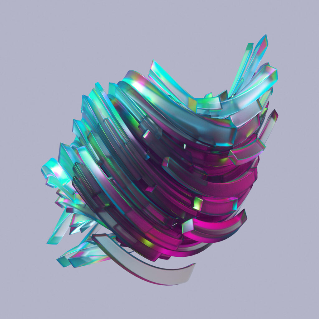 Colorful 3D Abstract Sphere Wallpaper with Futuristic Design