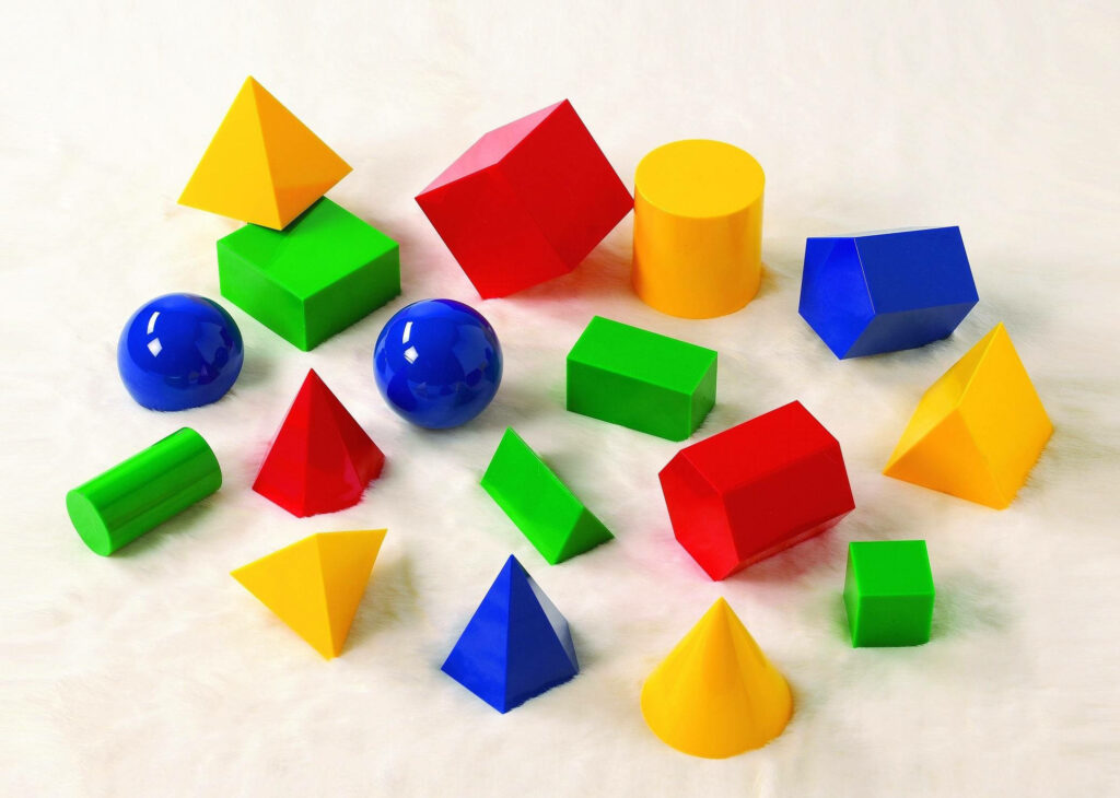 Colorful 3D Geometric Shapes Wallpaper for Android Background