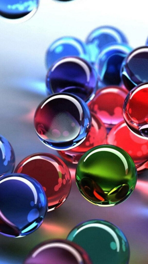 Vibrant 3D Transparent Spheres Wallpaper - Stunning Colorful Background