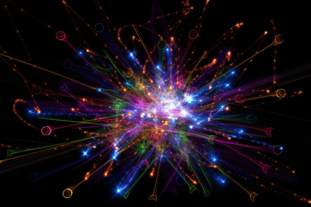 Vibrant Abstract Rays and Sparks Wallpaper - 6000x4000 Resolution