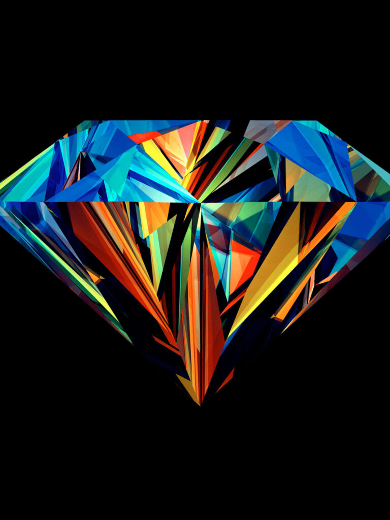 Vivid Abstract Diamond Wallpaper - Colorful AMOLED Background