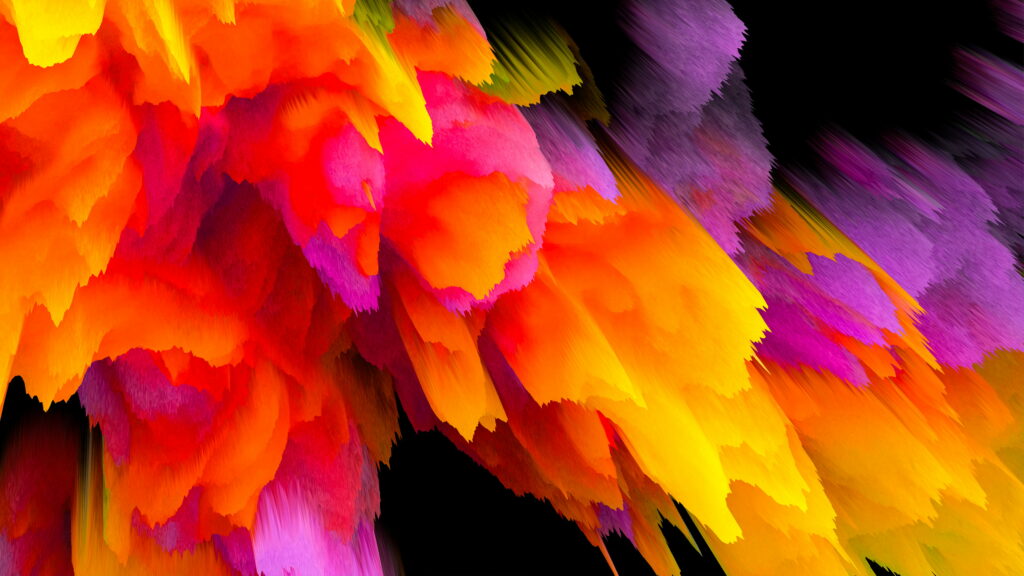 Colorful Abstract Blast: Vibrant Explosion in 4K Wallpaper Background