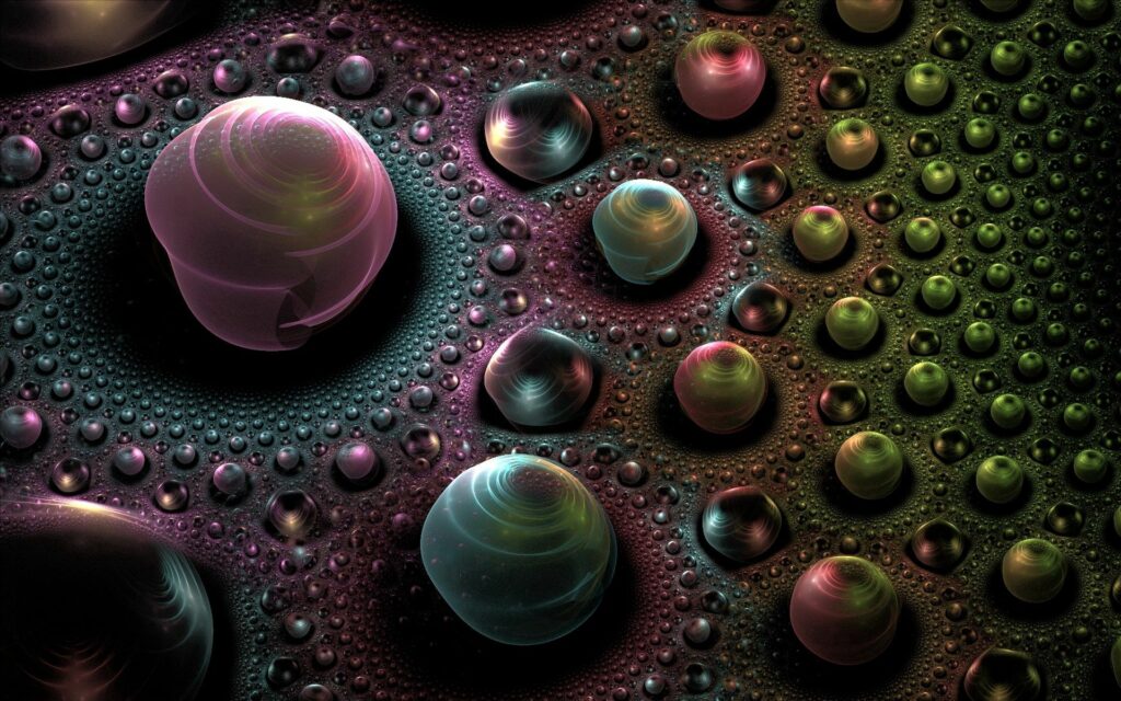 Colorful Glowing Spheres Abstract Wallpaper for Stunning Background